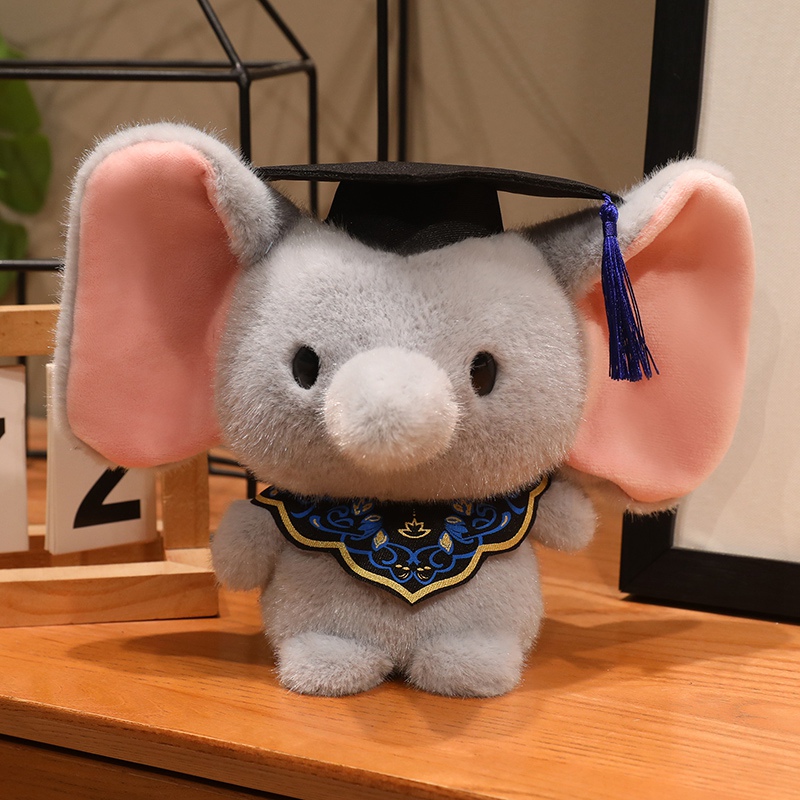 Cute Dr. Pato muñecas juguetes de peluche muñecas de tela muñecas estudiantes regalos de graduación con logotipo