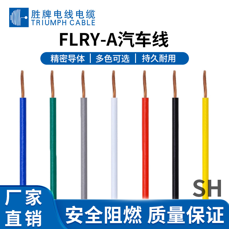 胜牌 德标认证单芯汽车线FLRY-A 耐油抗拉扯 低压电机电池连接线