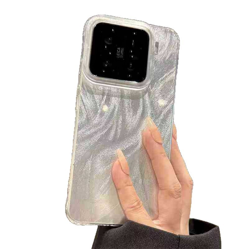 轻奢款手机壳适用小米14Pro 大孔羽纱壳 note15pro+ K80 小米15|undefined