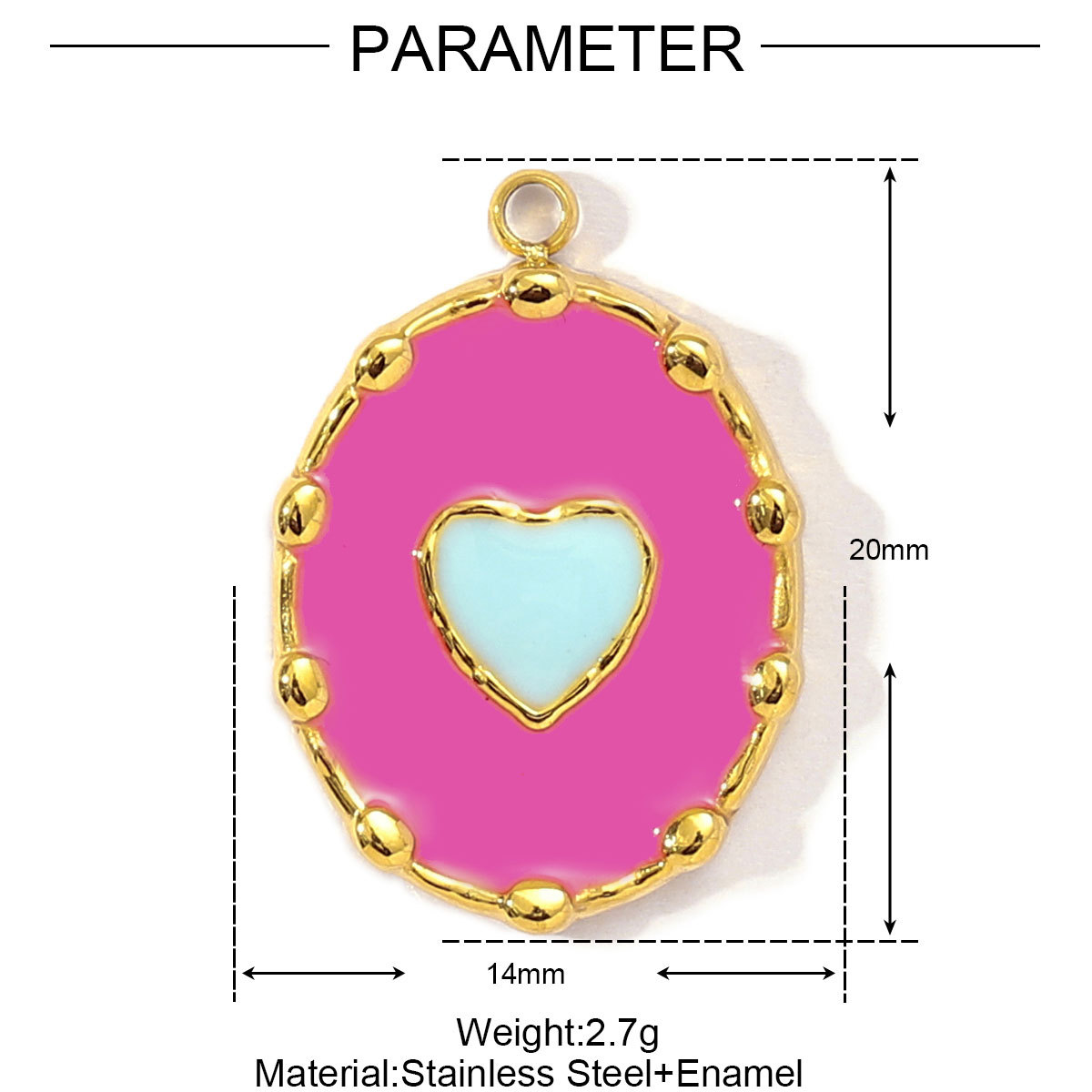 12g Weight PVD Coated Gold Plating Process Pendant Jewelry Making Type 3 PCS/Package Quantity 304 Stainless Steel Material Geometric, chili Pattern Cute, Retro Style Plating Craft 3 PCS/Package 304 Stainless Steel Geometric Chili Polished Pendant DIY Ornament Accessories 11