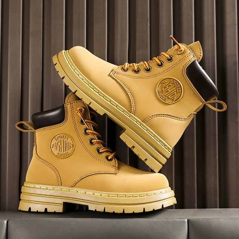 2022 детские сапоги-Ревень, Детские Ботинки Martin на толстой подошве, мужская и женская детская обувь с высоким берцем, рабочие ботинки, мужские осенне-зимние уличные ботинки