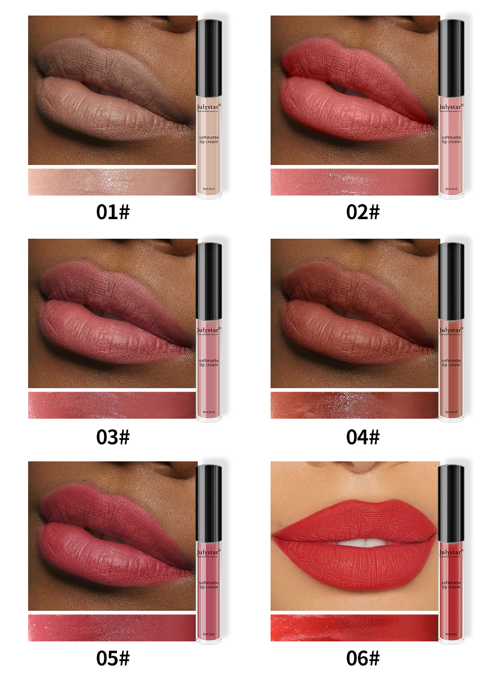 Cross-border matte and multi-color lip gloss is easy to apply, long-lasting, does not fade, and does not stick to the rim of the cup. Wholesale set box undefined
