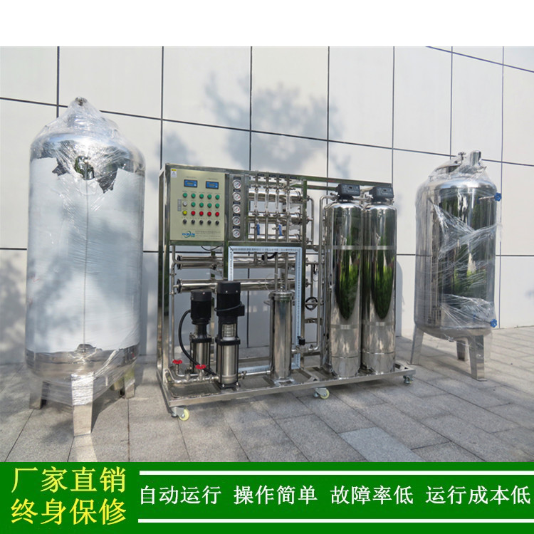 1000L/H二级反渗透绿健水处理_1吨二级反渗透纯净水设备制水机