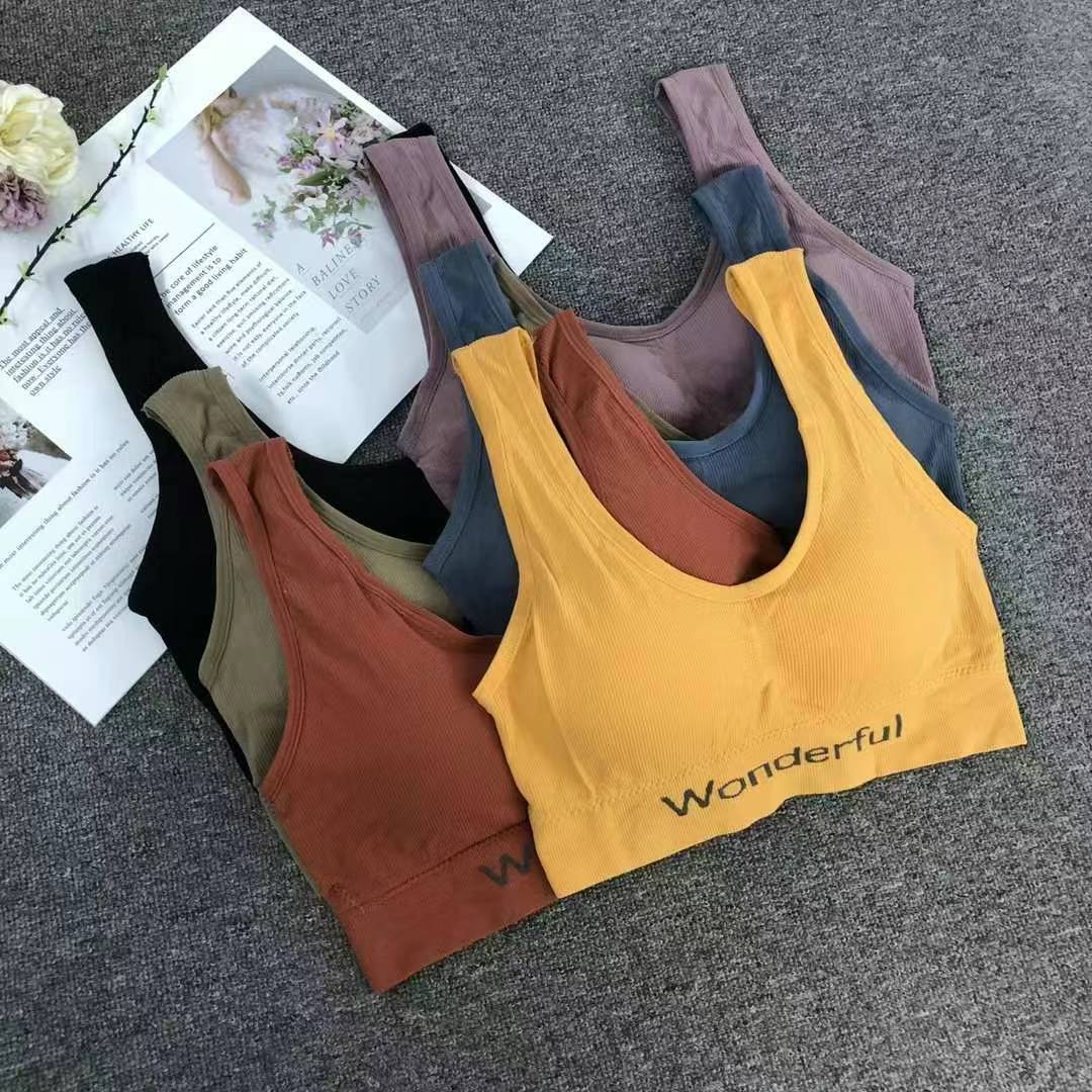 Nuevo chaleco sin costuras de alta elasticidad de alta calidad de dama sin anillo de acero bra de yoga ropa interior deportiva mujer al por mayor