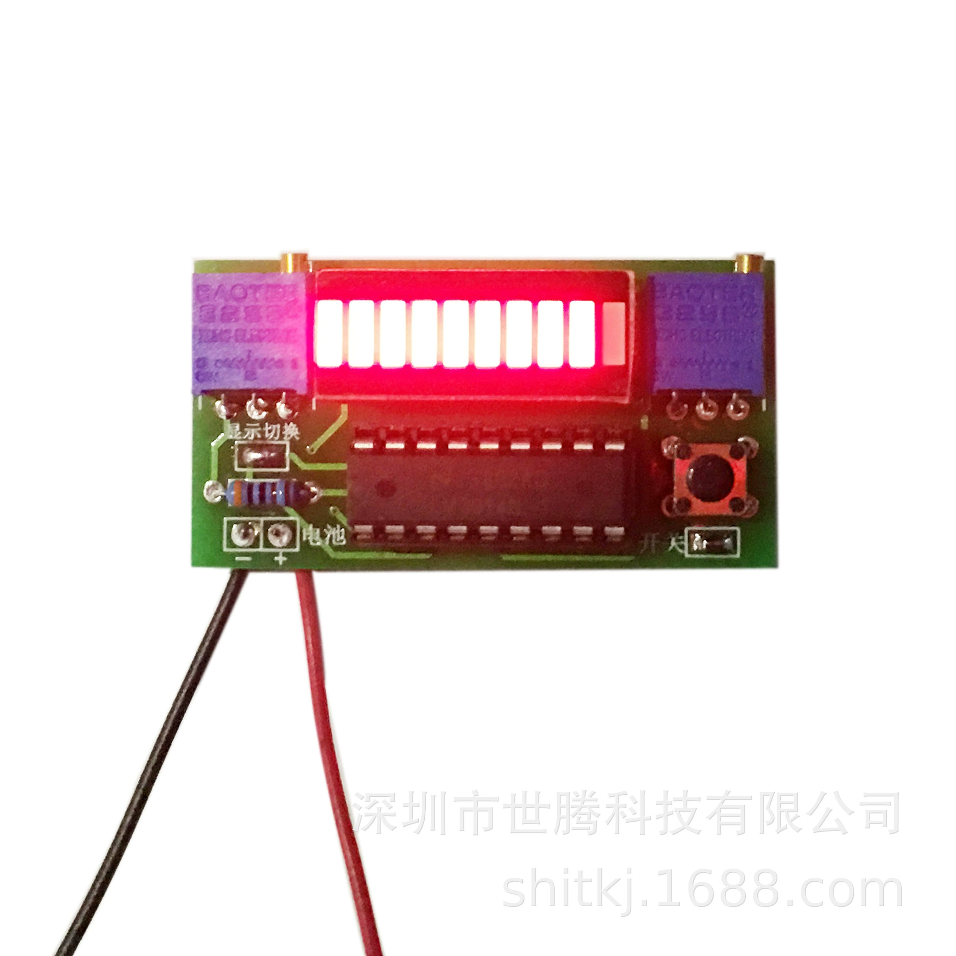 Светодиодный индикатор питания запасные части Модуль дисплей питания метр комплект тестер мощности 2,4-20 В батарея доступна