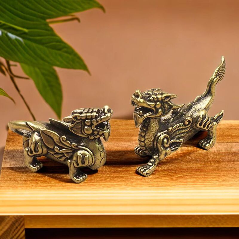 Pure Copper Pixiu Feng Shui Ornaments Craft All Copper Tea Pet Kirin Ornaments Town House God Beast Keychain Flying Pixiu Pure Copper Pixiu Feng Shui Ornaments Craft All Copper Tea Pet Kirin Ornaments Town House God Beast Keychain Flying Pixiu