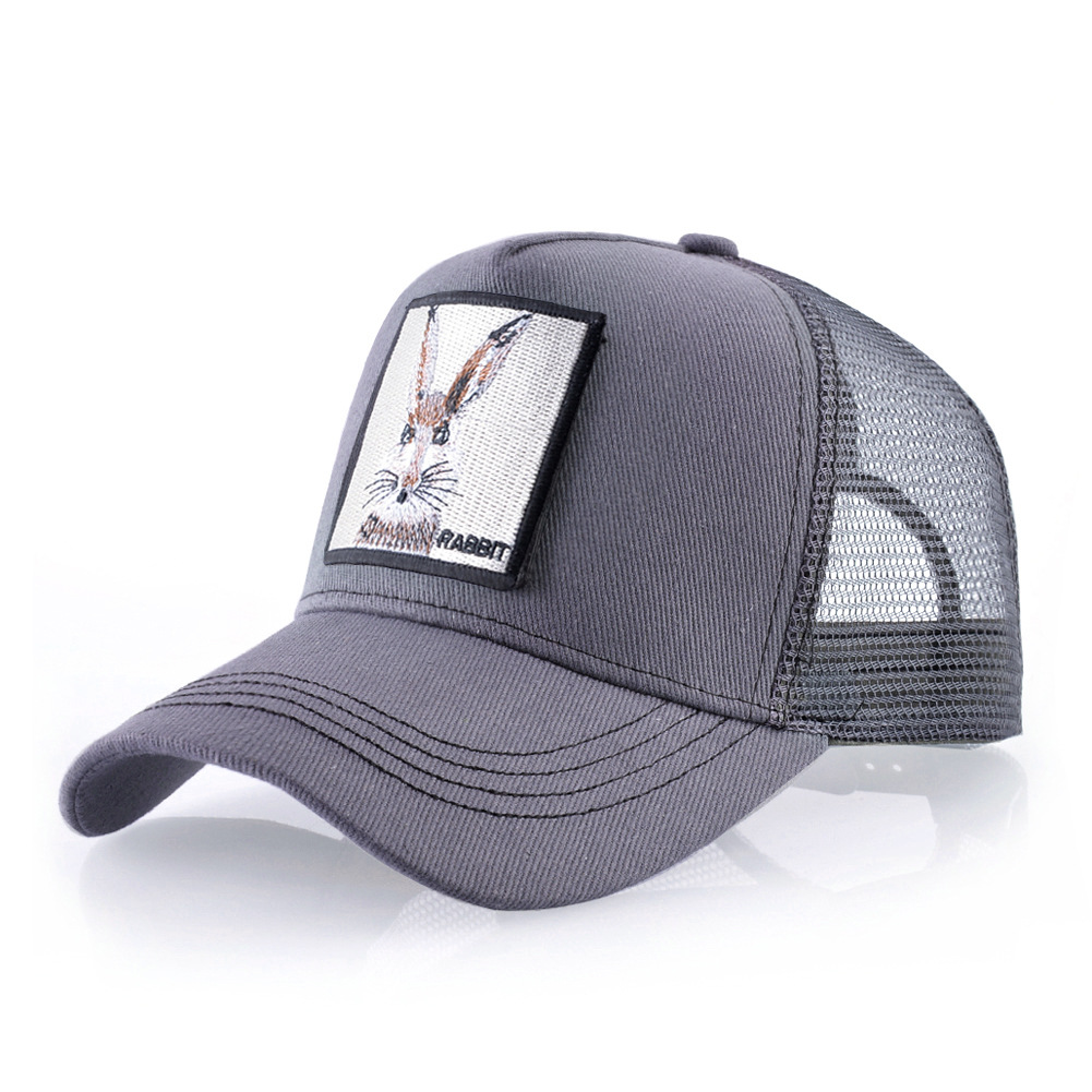 Baseball-Netzkappe mit Tierstickerei, Entenmütze, Sommermütze aus Netzgewebe für Herren und Damen_voghion.com