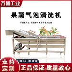中央厨房净菜加工流水线 小香葱韭菜气泡清洗机 水果蔬菜清洗设备