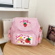 Japanese Style Ins Soft Girl Sweet Lady Cute Embroidered Fruit Strawberry Lace Girl Student Backpack Schoolbag Women