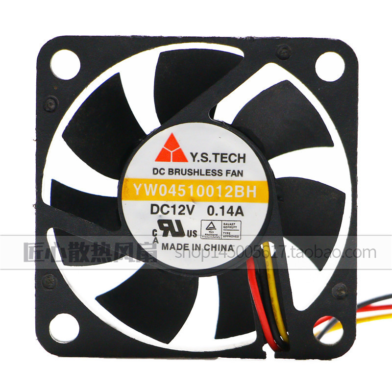 Y.S. TECH Yuanshan 4.5cm 4510 YW04510012BH DC12V 0.14A 45*10MM Fan