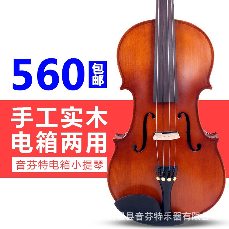 厂家供应专业考级演奏练习小提琴手工独板花纹成人儿童小提琴