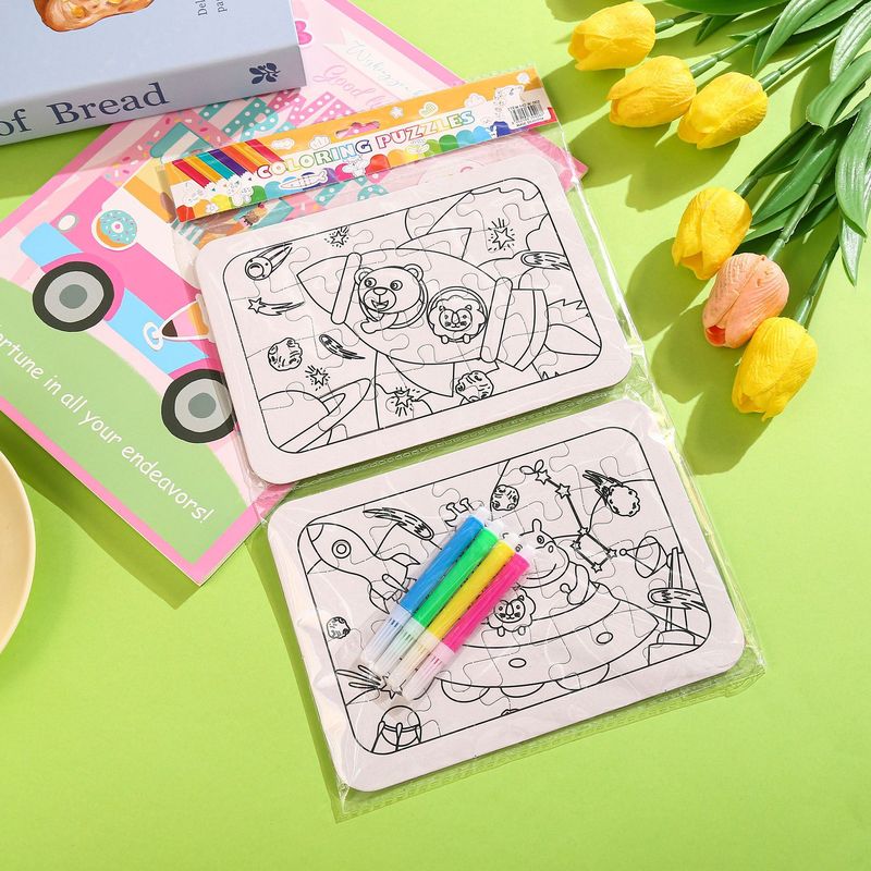 新しい DIY 着色落書き子供用紙パズルセット中型 2 パズルクロスボーダーメーカー卸売|undefined