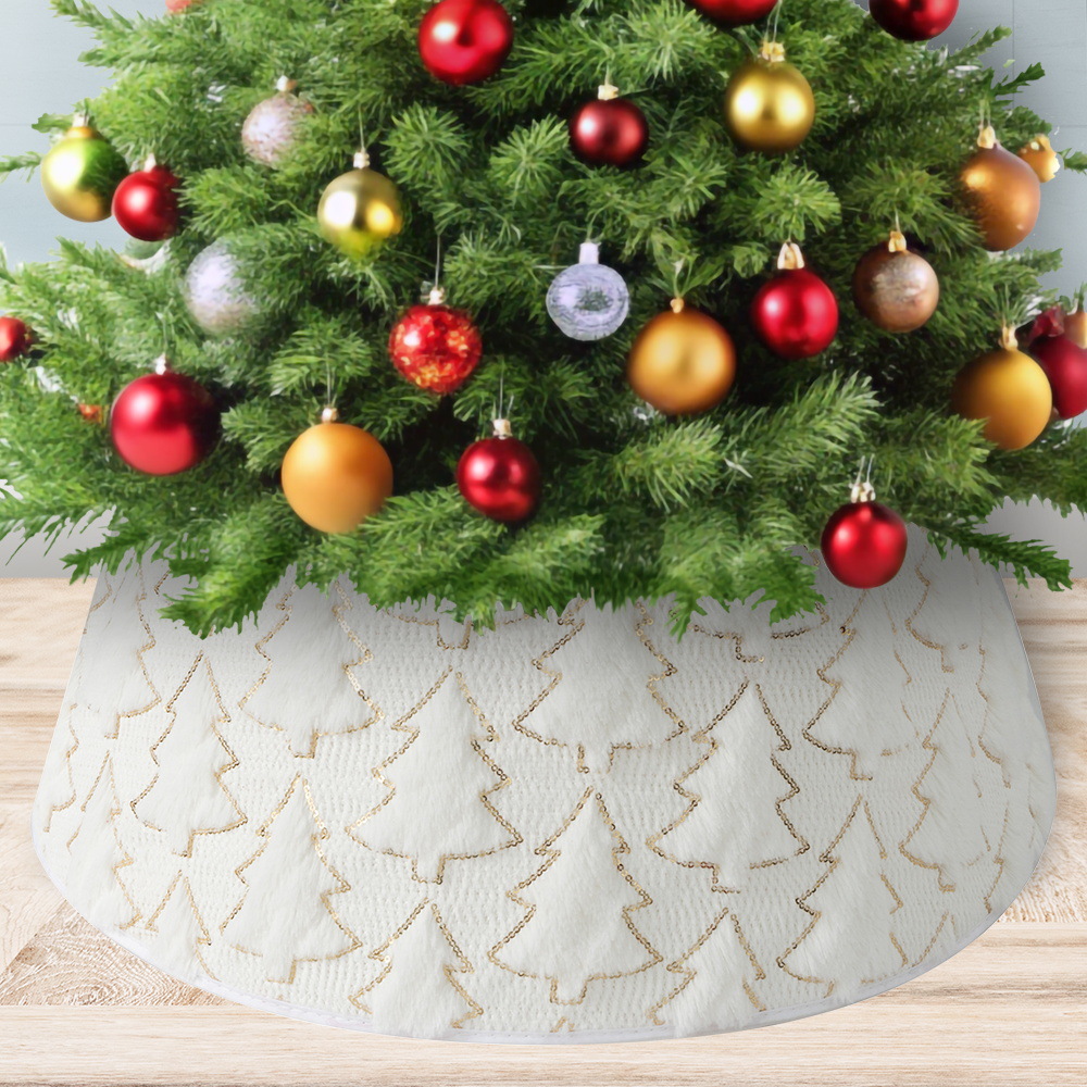 Nuevo árbol de Navidad transfronterizo en forma de árbol de felpa collar de árbol de Navidad artesanía accesorios de decoración de Navidad al por mayor