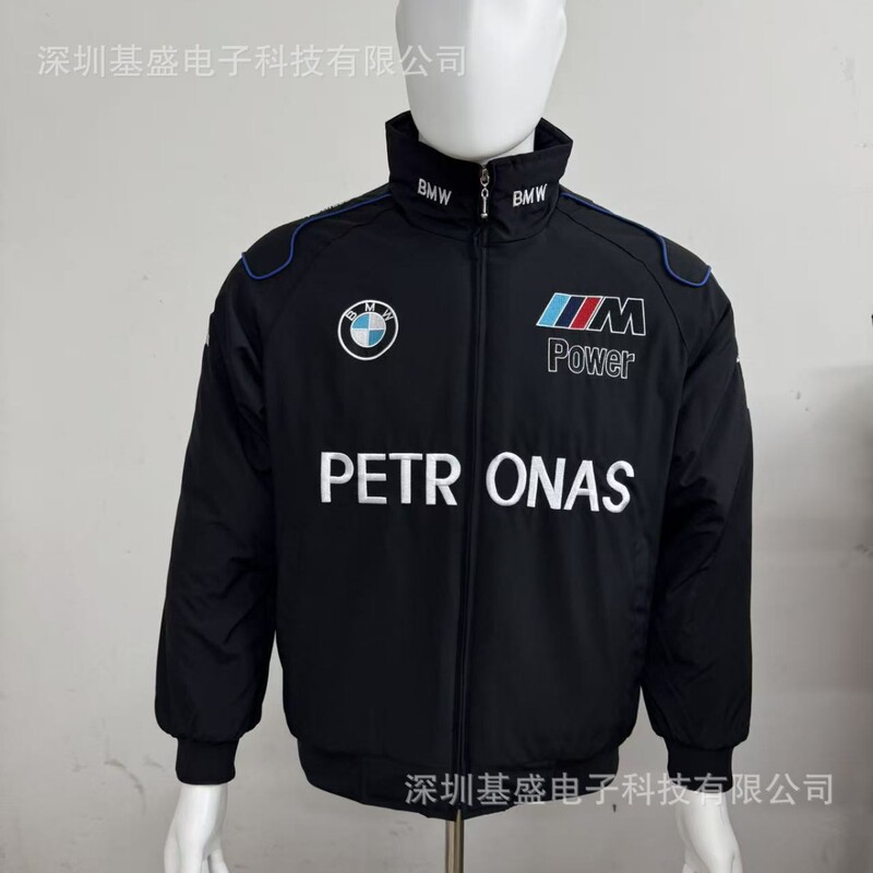 Cross-Border Hot-Selling F1 Embroidered Racing Suit Bmw Motorcycle Cotton Jacket Couple's Jacket Autumn and Winter Casual Long-Sleeved Coat Cross-Border Hot-Selling F1 Embroidered Racing Suit Bmw Motorcycle Cotton Jacket Couple's Jacket Autumn and Winter Casual Long-Sleeved Coat