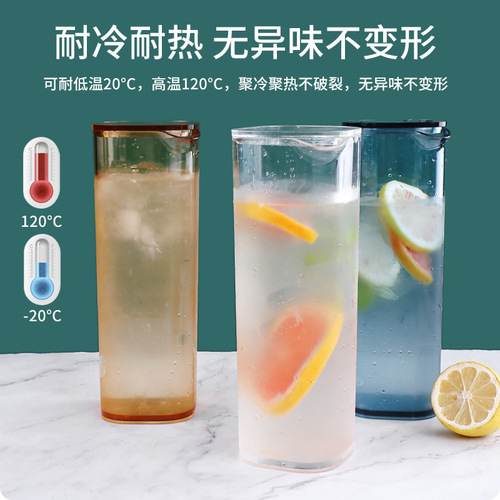 Acrylic PC Cold Water Bottle, Household Thickened Straw Cup, Summer Heat Resistant Temperature Water Bottle, Large Capacity Iced Tea Mug
