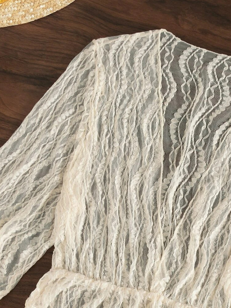 Womenu0027S Fashion Stripe Polyester Cover Ups 3 Piece Set