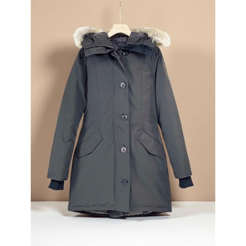 Canada Goose Down Jacket 05 Tuxedo 2580 Canadian Rossclair Series Women's Mid-Length High-End Coat