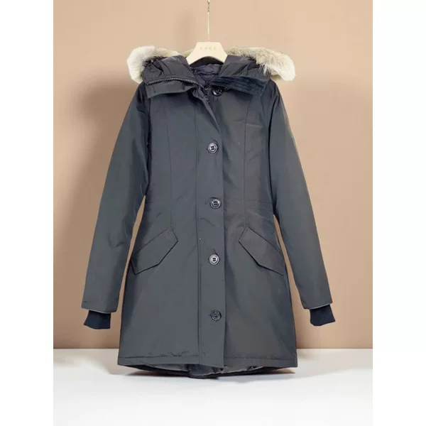 Canada Goose Down Jacket 05 Tuxedo 2580 Canadian Rossclair Series Women's Mid-Length High-End Coat