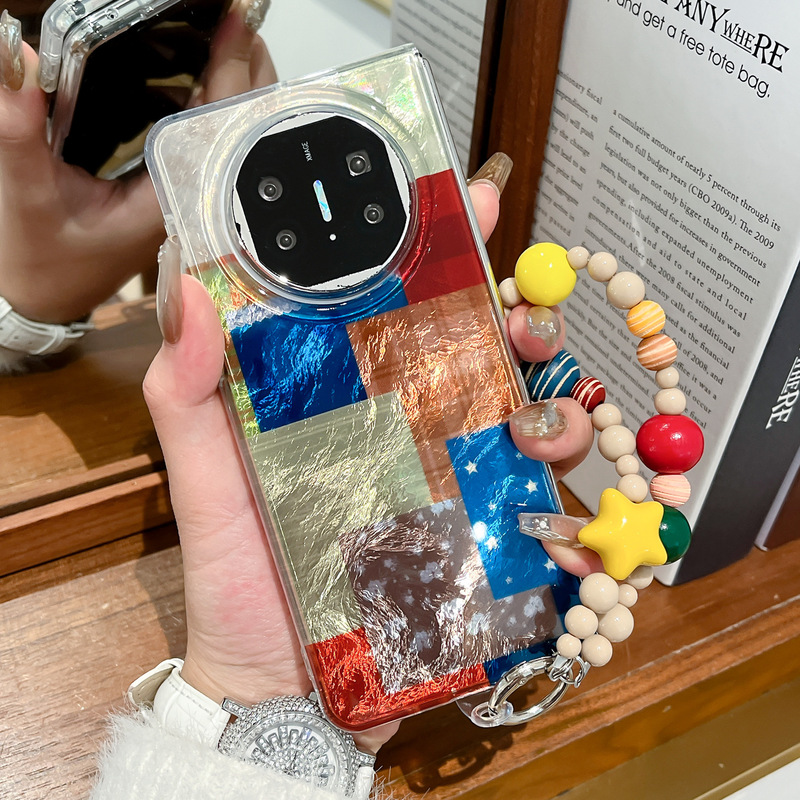 Huawei 社メイト x6 携帯電話ケースに適した新しい錫箔パターンマット x 50% off スタックスクリーンブレスレット女性の保護カバー|undefined