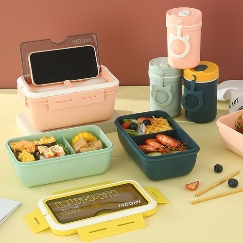 Bento Box Amazon Divided Rice Bowl Portable Student Adult Canteen Box Microwave Lunch Box INS