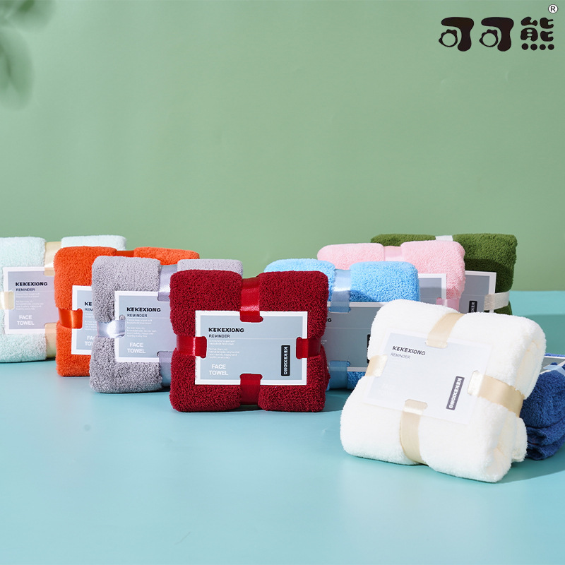 Coral Velvet Card-tying Souvenir Polyester Towel Wholesale Square Absorbent Towel Towel Souvenir Wedding Card Hair