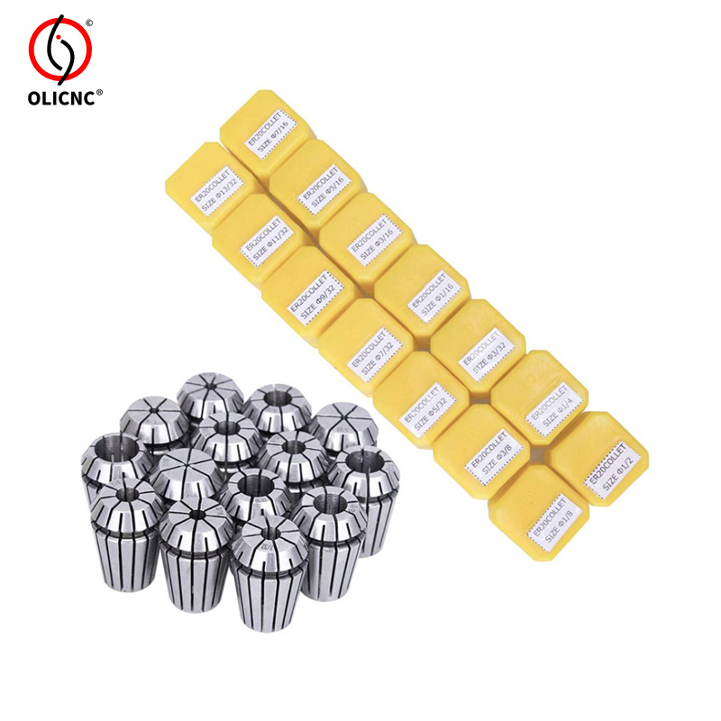 ER20-14PCS 弹簧夹头套装 CNC 雕刻机和铣削车床工具工作雕刻夹头
