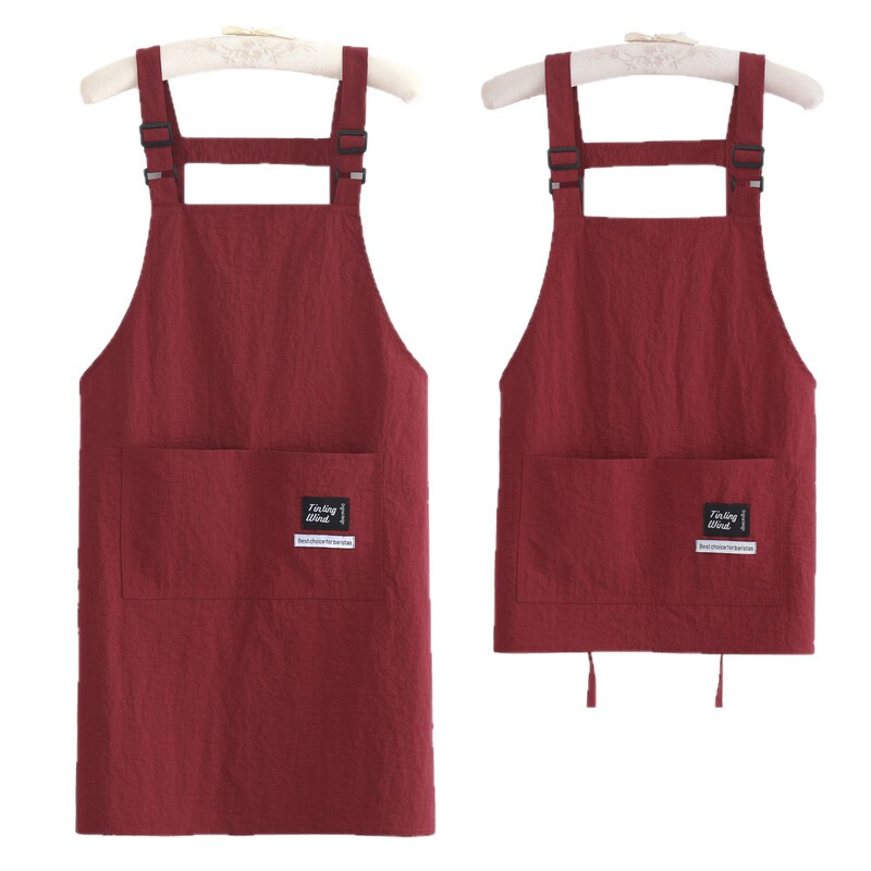 2025新型エプロン女性家庭用キッチン専用高級作業服カスタム印字ネット赤料理が腰を囲んで出勤する|undefined