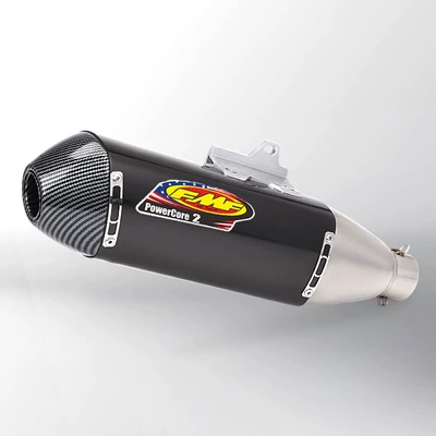 51mm Off-Road Motorcycle Modified Tailpipe Fmf Exhaust Pipe Stainless Steel Pipe Aluminum Bracket Atv Utv Crf Klx (Motorcycle exhaust pipe) - black-imitation-carbon-head