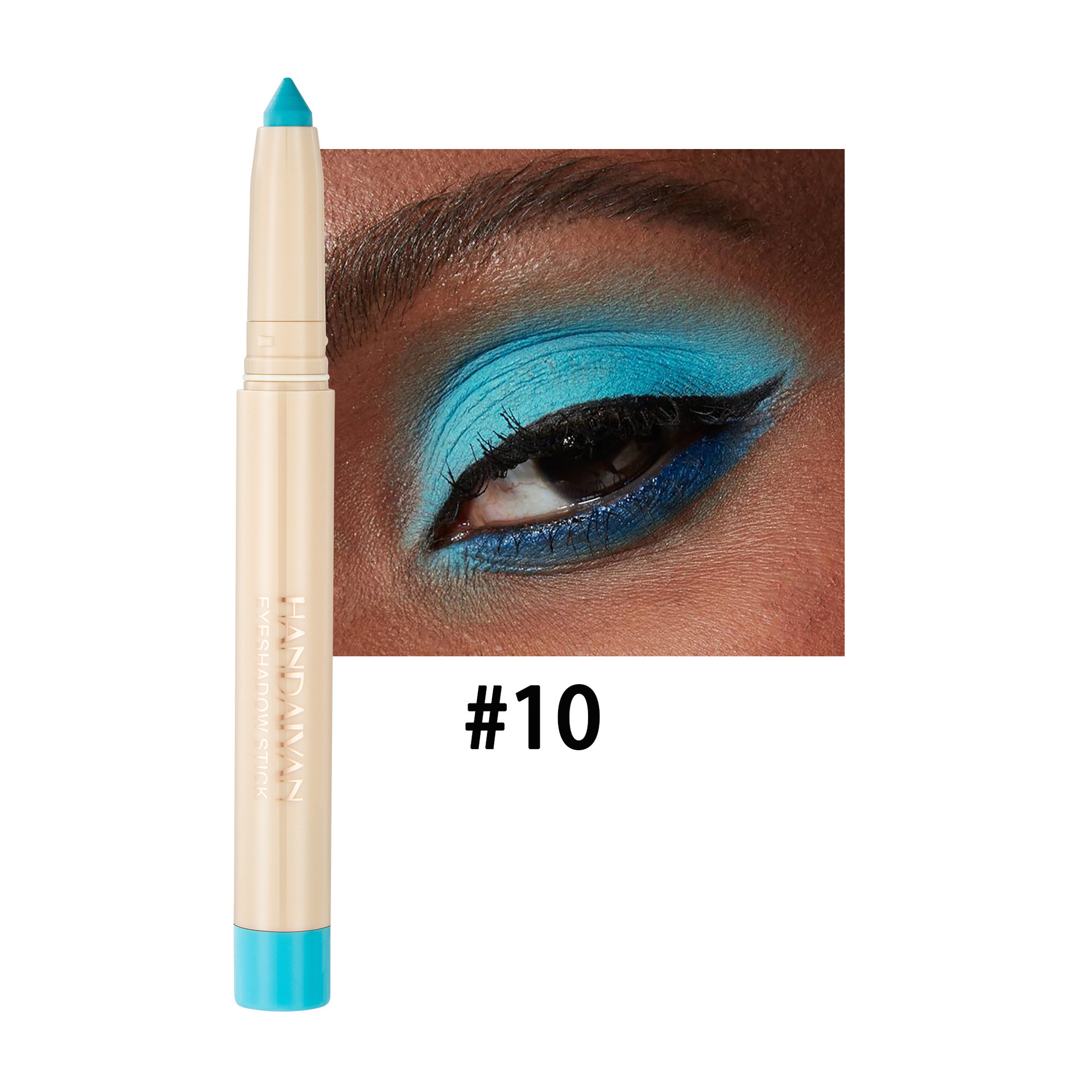 Handaiyan venta transfronteriza caliente, Han Qiang, club nocturno de maquillaje, lápiz de sombra de ojos de seda de seda de doble propósito, barra de lápiz de delineador de ojos cortable image 15