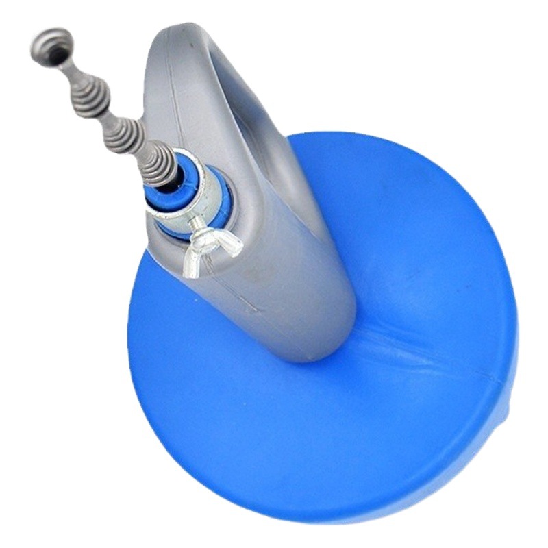 Hand-cranked sewer pipe dredge blue shell pipe dredge household toilet cleaner, God-catching dredge