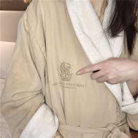必收丽思卡尔顿酒店浴袍芙蕾特五星级酒店吸水超细纤维情侣睡袍厂