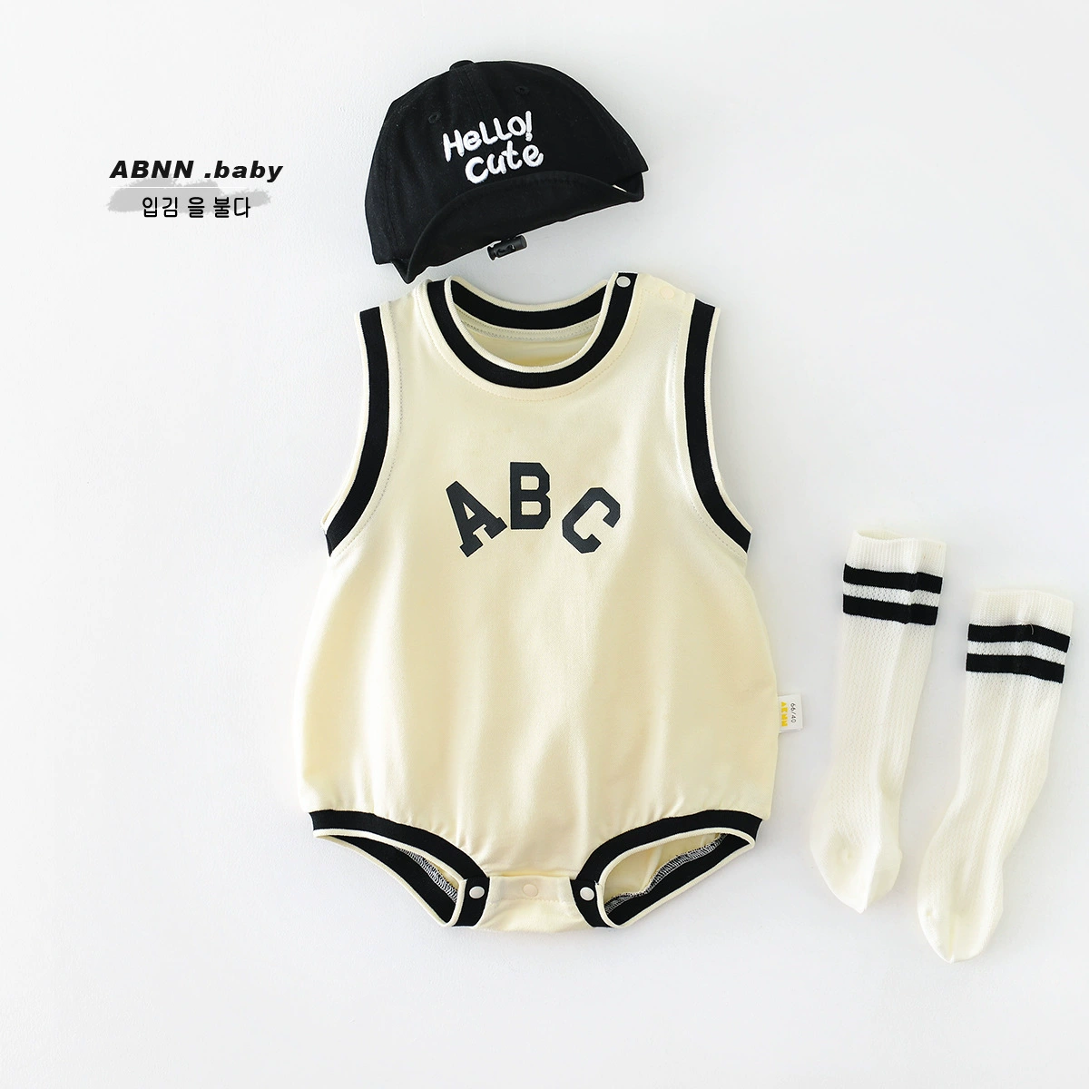Children's bodysuit, summer thin summer clothing sleevless, thin cotton