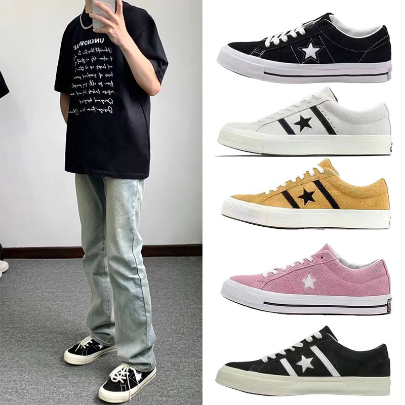 Putian Genuine Pure Original Shoes Meiqi Converse Low-Top Canvas Shoes Suede 1970S Kimura One Star Men's and Women's Sneakers