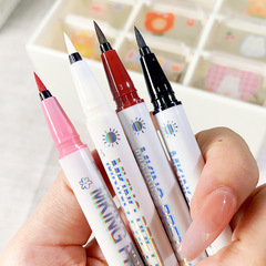 彩色眼線筆細頭鋼珠順滑流暢防水防汗臥蠶筆新手不暈染眼線膠液筆