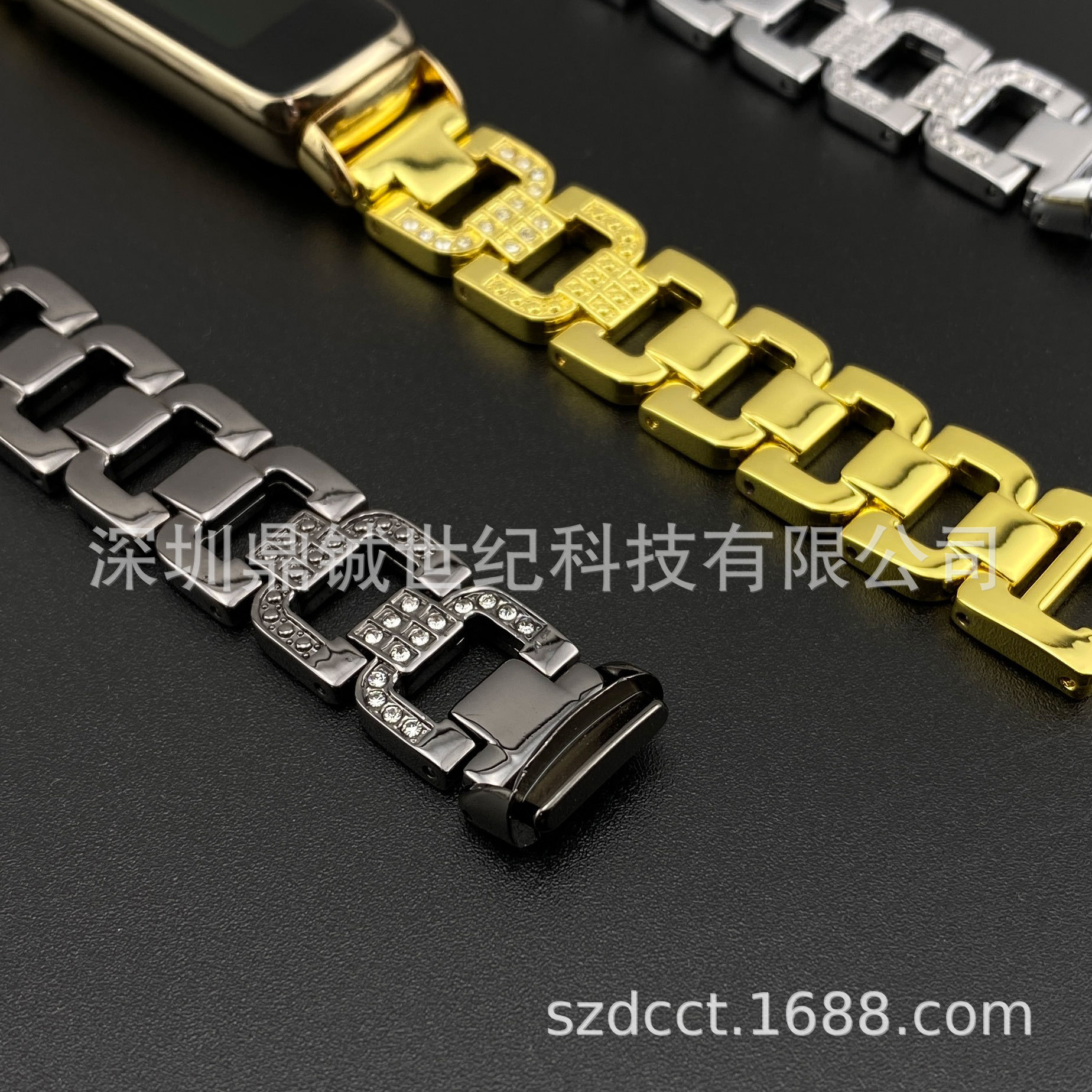 适用Fitbit-Luxe智能手环金属个性化表带 私模金属链接头源头厂家