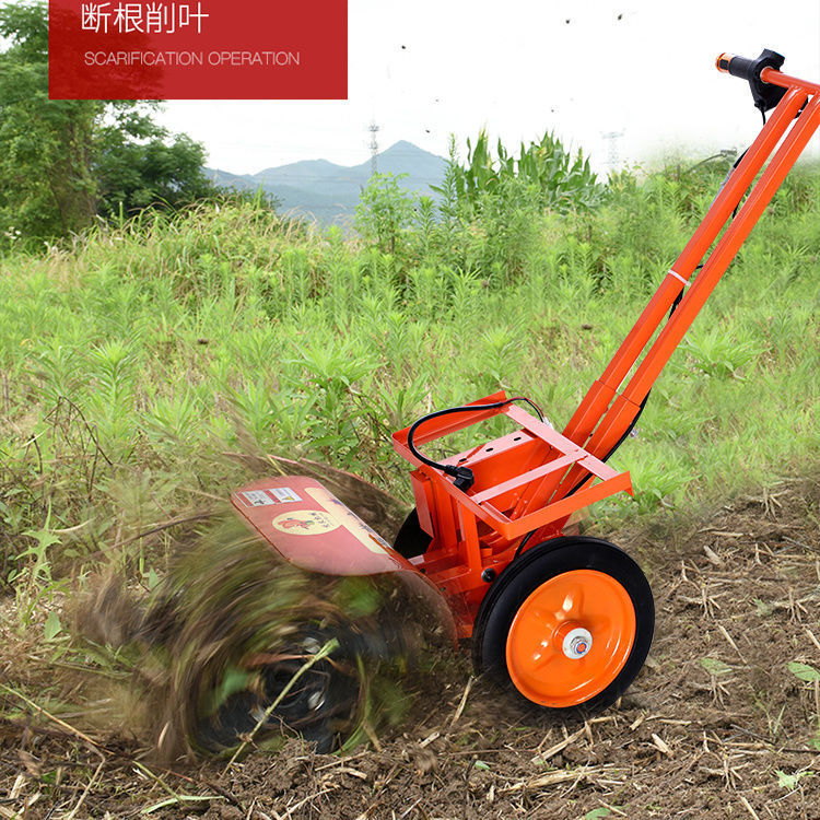 新款电动除草机开荒神器家用多功能小型农用开沟松土充电式锄草机