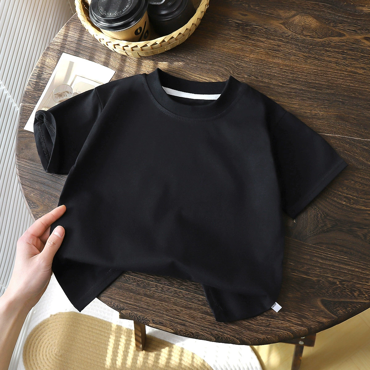 Детская хлопковая японская летняя футболка для мальчиков с коротким рукавом, детская одежда