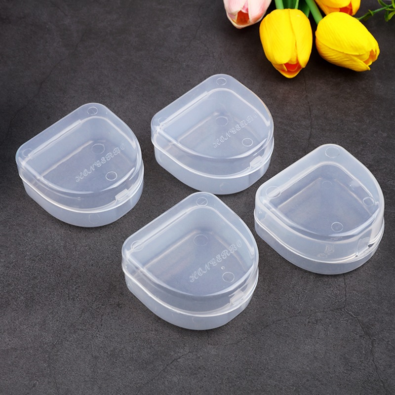 Venta directa de fábrica caja de plástico de doble capa transparente brackets de silicona caja de PP oreja de gato caja de almacenamiento logotipo de serigrafía