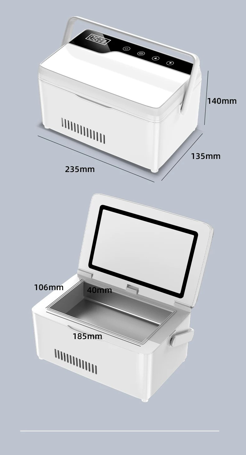 Portable Insulin Refrigeration Box for Car and Home Use, Rechargeable, Large Capacity, Dedicated Medicine Refrigeration Box for Travel