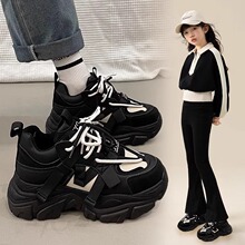 女童运动鞋2025春秋新款透气鞋子男童休闲老爹鞋大童鞋学生跑步鞋