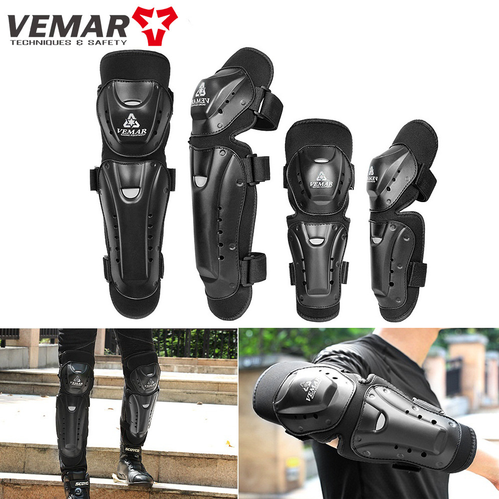 Vemar Motorcycle Knee Pads and Shin Guards, Breathable Protective Gear, Off-Road Vehicle Riding Anti-Collision and Anti-Fall Outdoor Safety Equipment