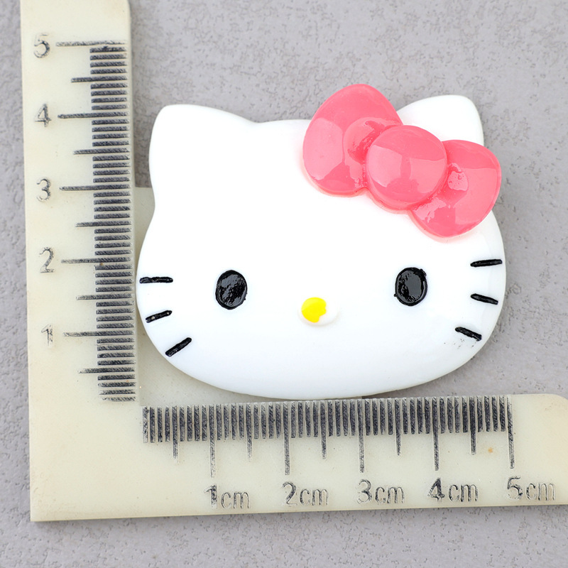 kt 猫の頭ハローキティ樹脂アクセサリー水カップ収納ボックス diy クリーム接着剤携帯電話ケース漫画人形パッチ|undefined