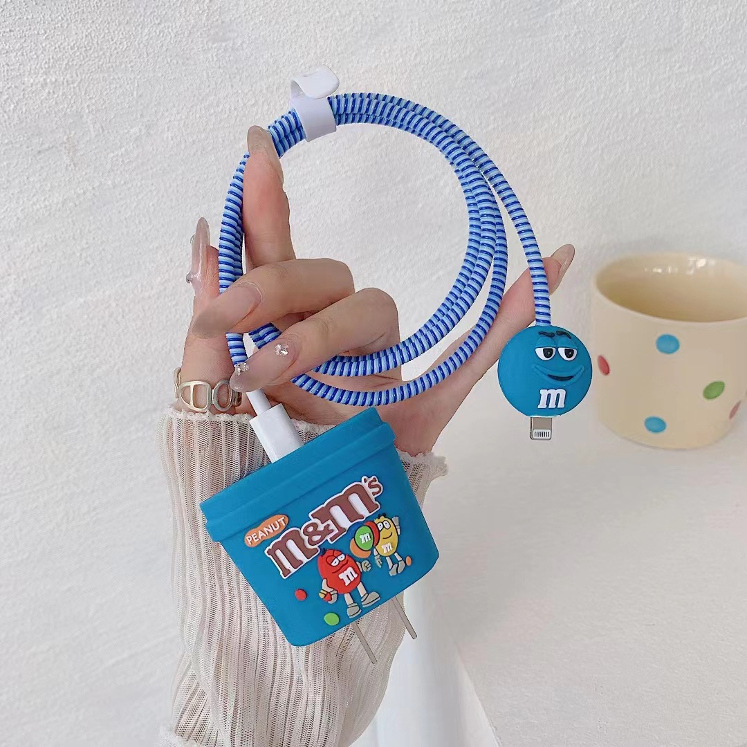 2023 nuevo cargador de dibujos animados cubierta protectora adecuada para Apple carga rápida cabeza 18/20W estándar europeo estándar americano aplicable