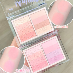 Xixi heart's matters bubble, slightly mixed blusher easy to use, reveals color, youthful radiance brightens, fine powder texture, portable, student-friendly, affordable
