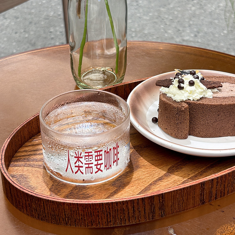 カスタマイズされたテキストプリント付きコーヒーカップ、インターネット有名人、クリエイティブなパーソナライズされたコーヒーショップ、ホームレストランのガラスカップ、高価値のワイングラス|undefined