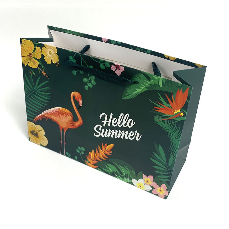 白卡纸袋印LOGO工厂批发高级感彩色广告促销服装手提袋手提袋包装