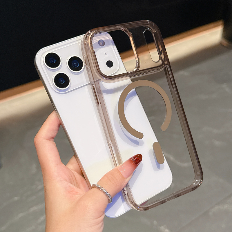 适用iPhone17PROMAX手机壳二合一冰透磁吸苹果17简约防摔保护套16|undefined