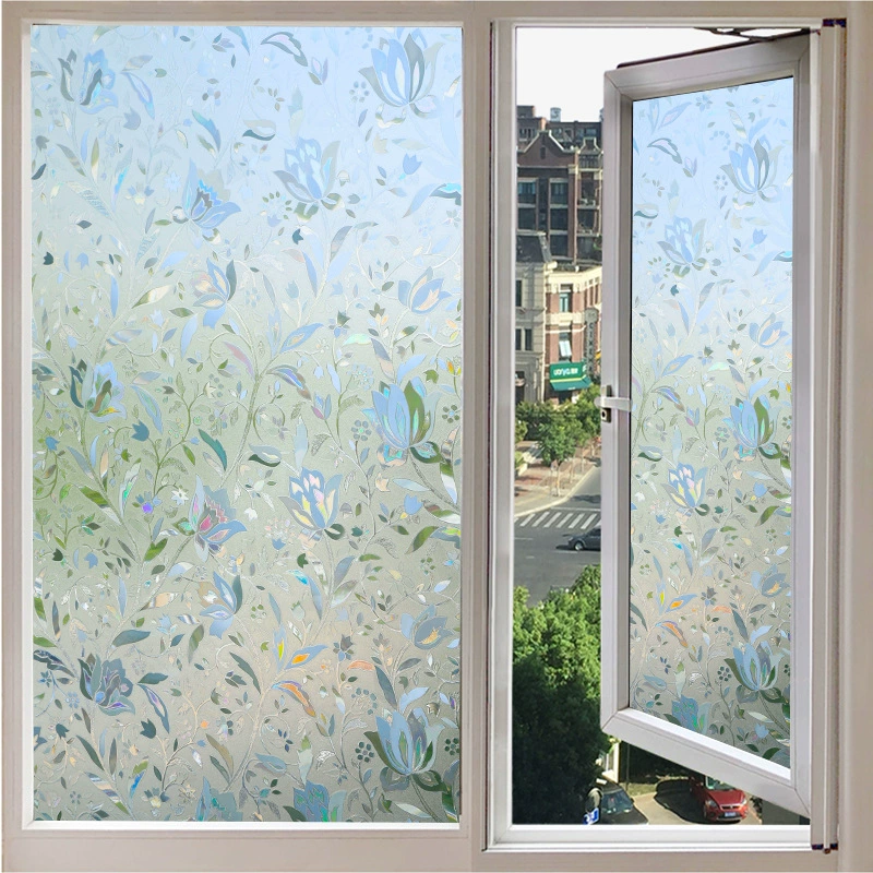 Электростатическая матовая стеклянная пленка на заказ для ванной комнаты полупрозрачный цвет тюльпан оконная пленка туманная стеклянная наклейка