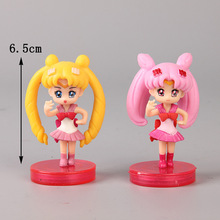 4款长发美女少女战士玩具 月野兔动漫公仔 微景观蛋糕装饰摆件