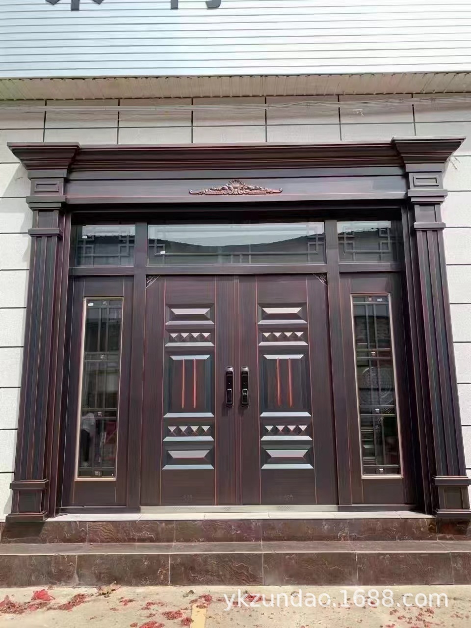 锌合金四开别墅玻璃大门